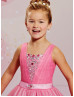 Beaded Glittering Tulle Organza Bling Bling Flower Girl Dress